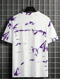 Spab Men & Women Printed Casual Purple, White T-Shirt