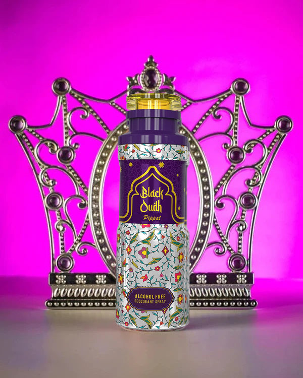 Black Oudh Alcohool Free DeoDorant Spray 200ml Awalif 9ml Pure Perfume (Pack of 1)