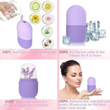 Ice Face Roller Silicone Facial Cube for Eyes Neck Massage Remove Dark Circle Pore Shrink Face